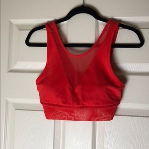 red alo yoga sports bra top